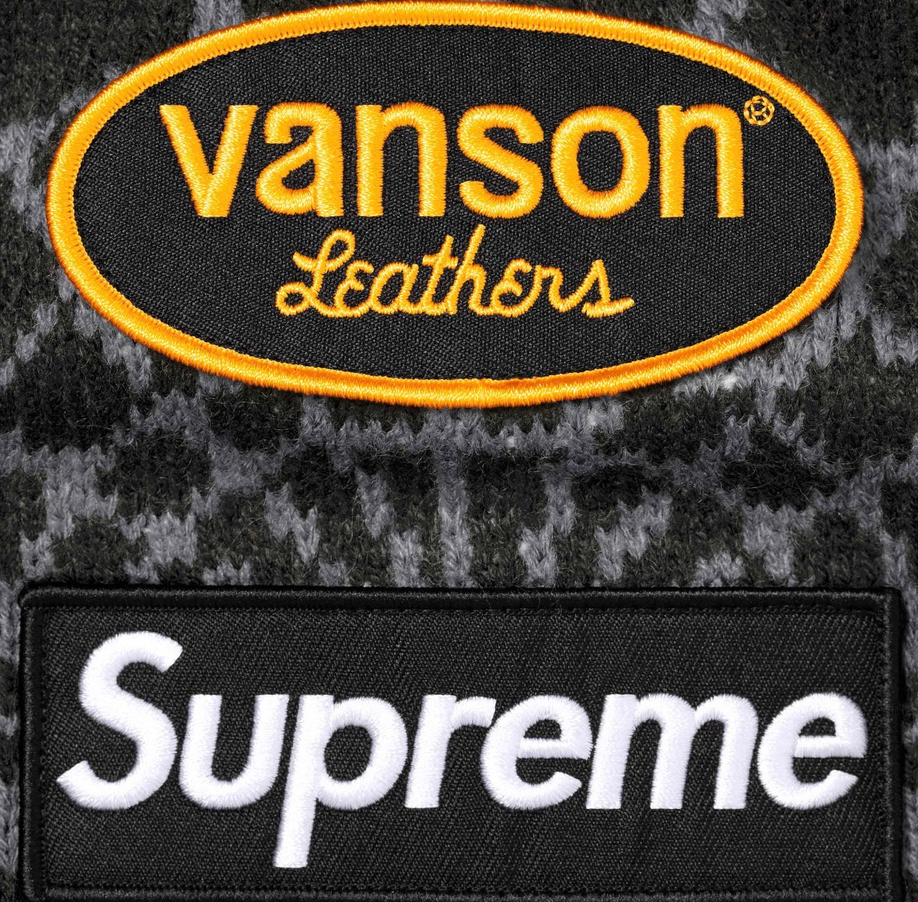 Buzo Supreme x Vanson Leathers x  Spider Man Black