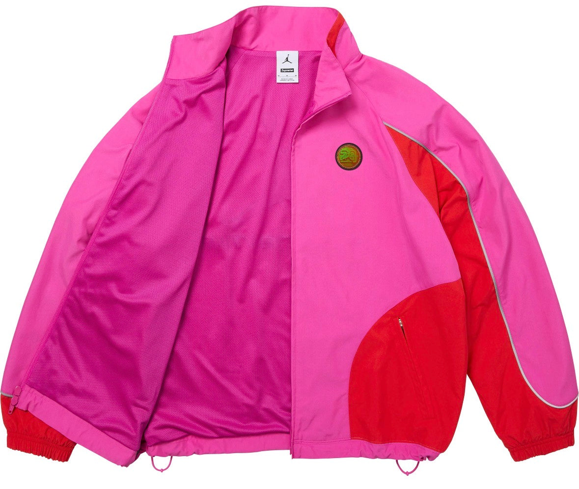 Campera Supreme x Jordan Track Jacket White Pink