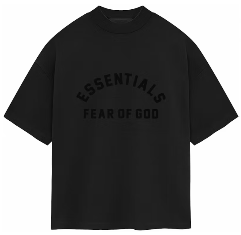 Camiseta Fear of God Essentials Heavy Jersey Crewneck Tee Jet Black