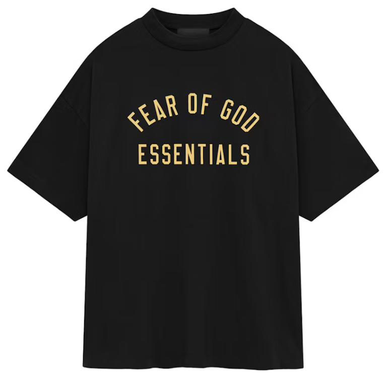 Camiseta Fear of God Essentials Jersey Crewneck Black