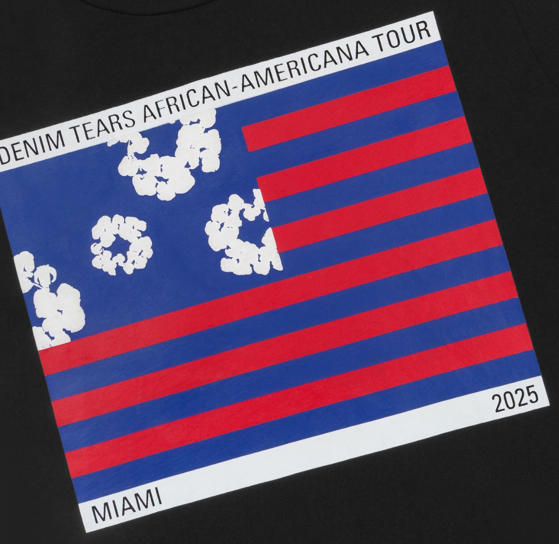 Camiseta Denim Tears Miami Exclusive Pop Up Black