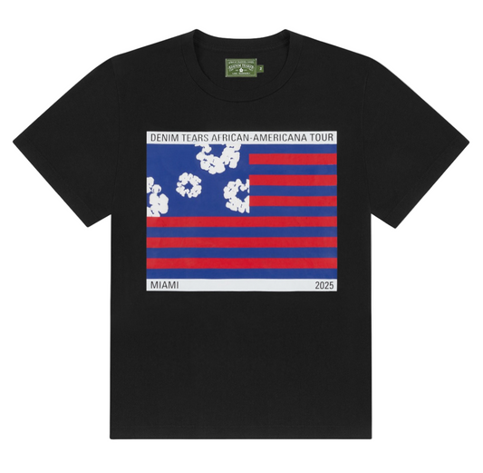 Camiseta Denim Tears Miami Exclusive Pop Up Black
