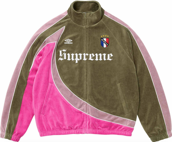 Campera Supreme x Umbro Velour Track Brown