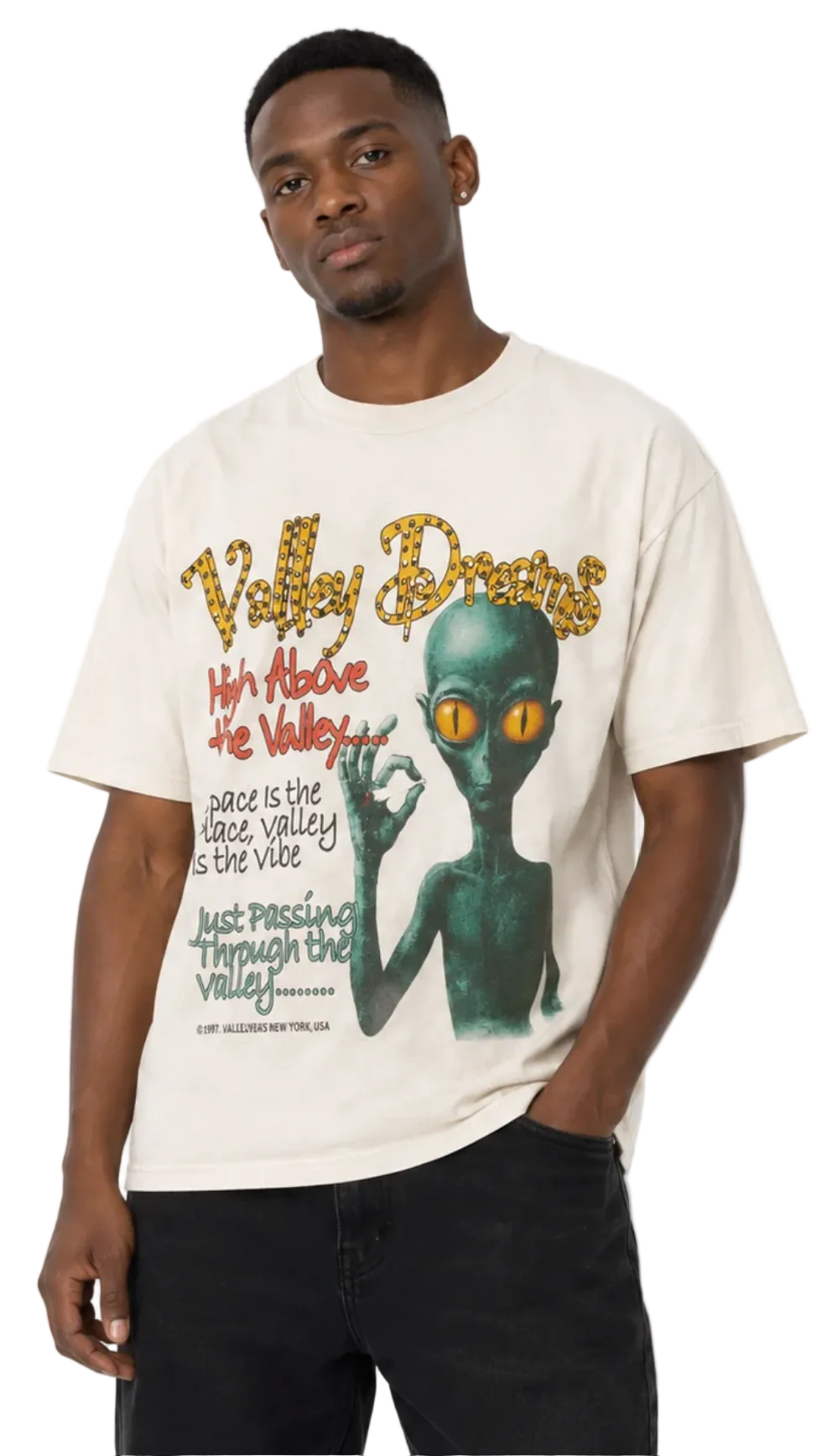 Camiseta Vale Forever “High Above The Valley” Alien Tee White