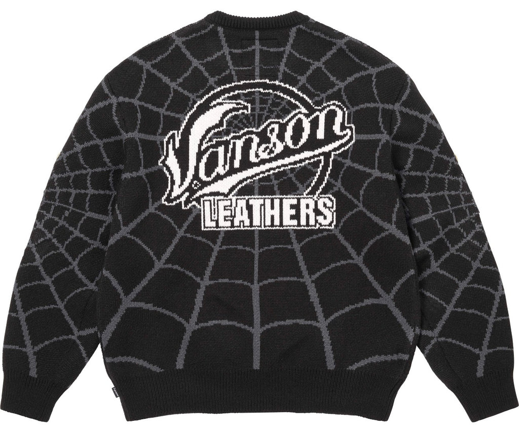 Buzo Supreme x Vanson Leathers x  Spider Man Black
