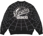 Buzo Supreme x Vanson Leathers x  Spider Man Black