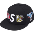 Gorro Supreme x New Era Mascots S Logo 59Fifty Fitted Black