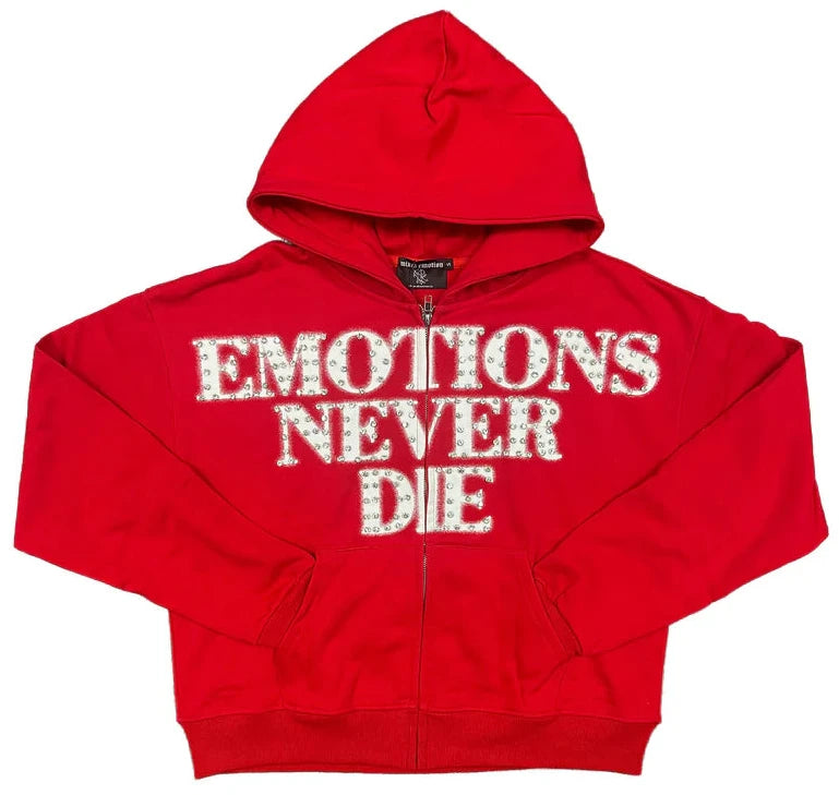 Campera Mixed Emotions End Rhinestone Red