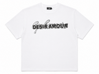 Camiseta Desir Amour Rhinestone Logo White