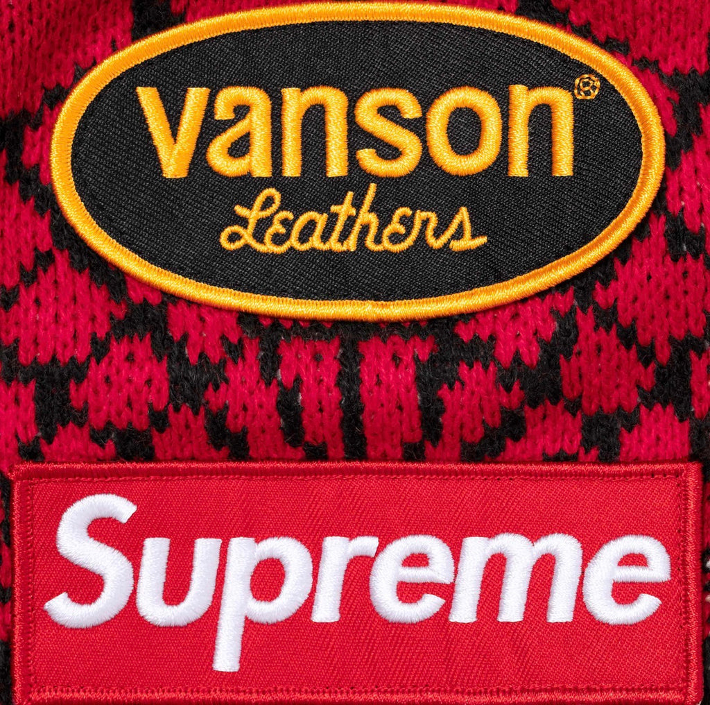 Buzo Supreme x Vanson Leathers x Spider Man Red