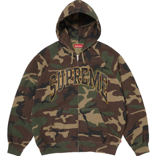 Campera Supreme Cracked Raglan Woodland Camo