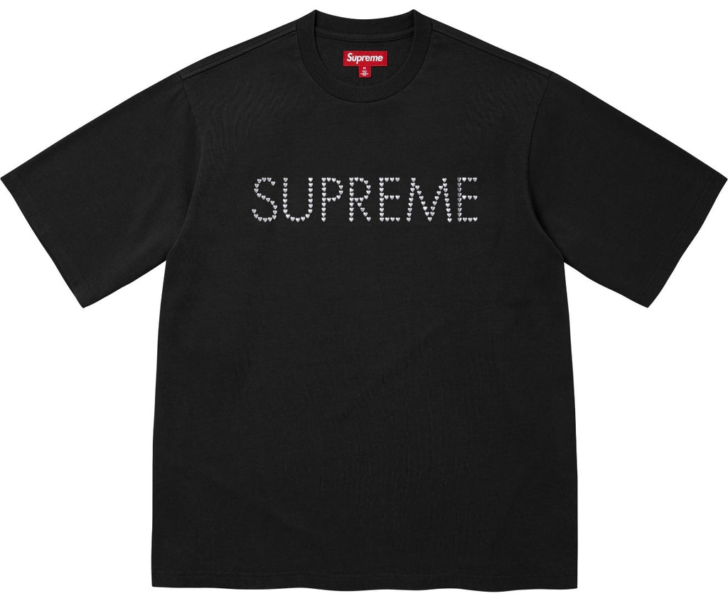 Camiseta Supreme Hearts Studded S/S Top Black