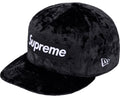 Gorro Supreme x New Era Crushed Velvet Box Logo Black