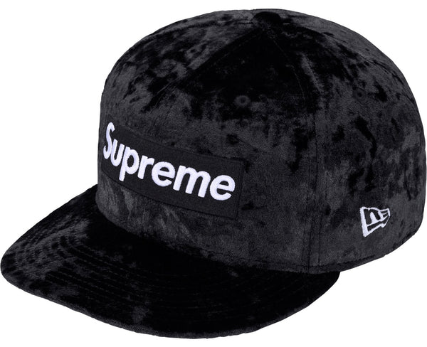 Gorro Supreme x New Era Crushed Velvet Box Logo Black