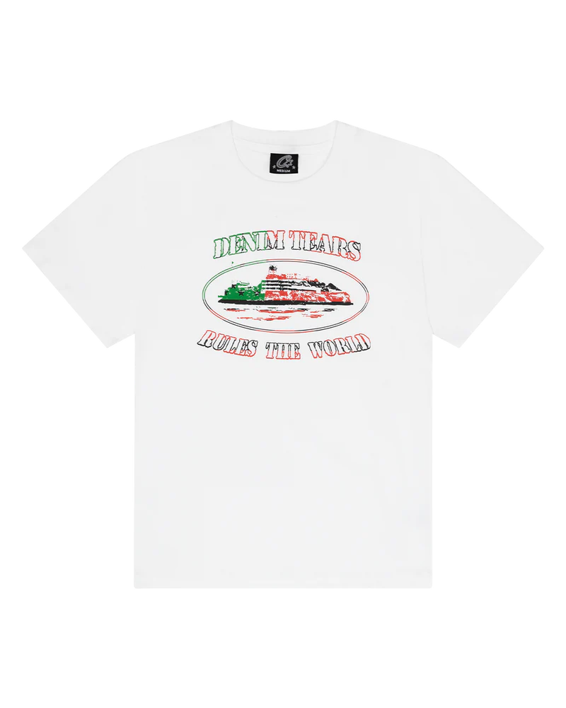Camiseta Denim Tears X Corteiz Og Alcatraz White