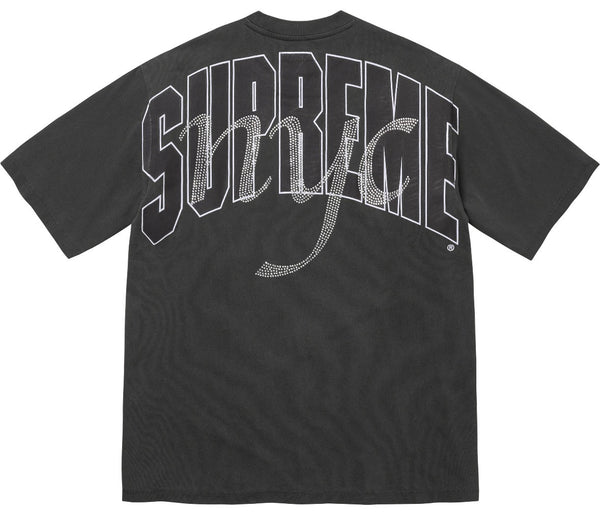 Camiseta Supreme Rhinestone Script S/S Top Black