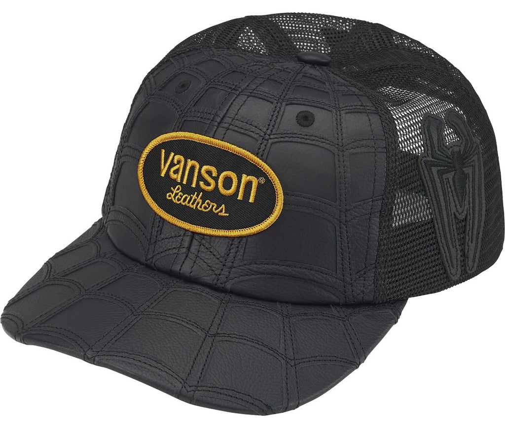 Gorro Supreme x Vanson Leathers x Spider Man Mesh Back 6-Panel Black