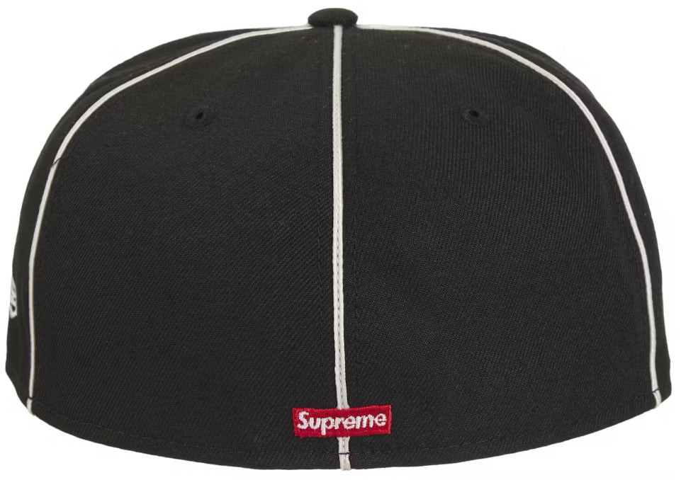 Gorro Supreme x New Era Piping Script Logo Black