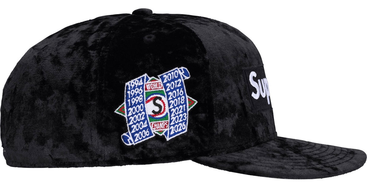 Gorro Supreme x New Era Crushed Velvet Box Logo Black