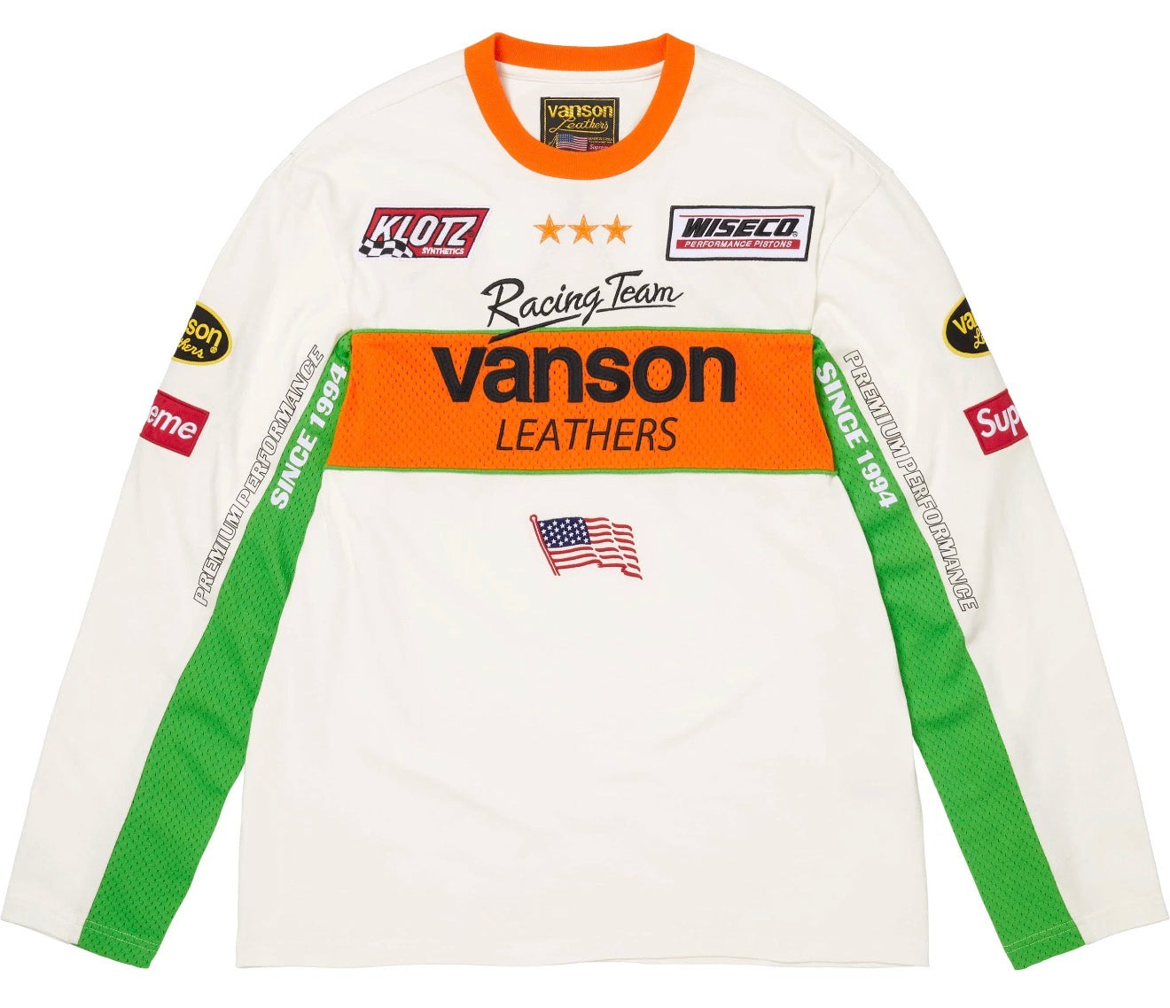 Camiseta Supreme X Vanson Leather White
