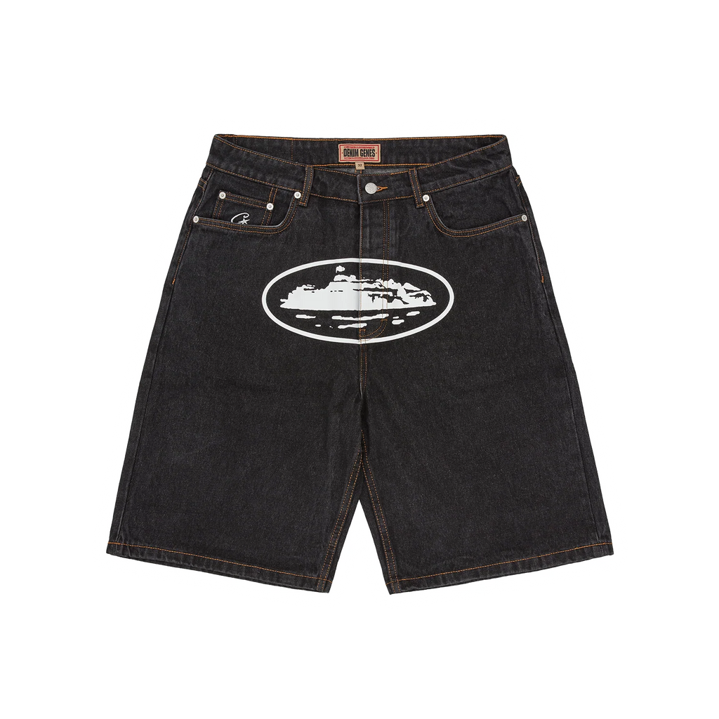Short Corteiz Island Denim Short Washed Black