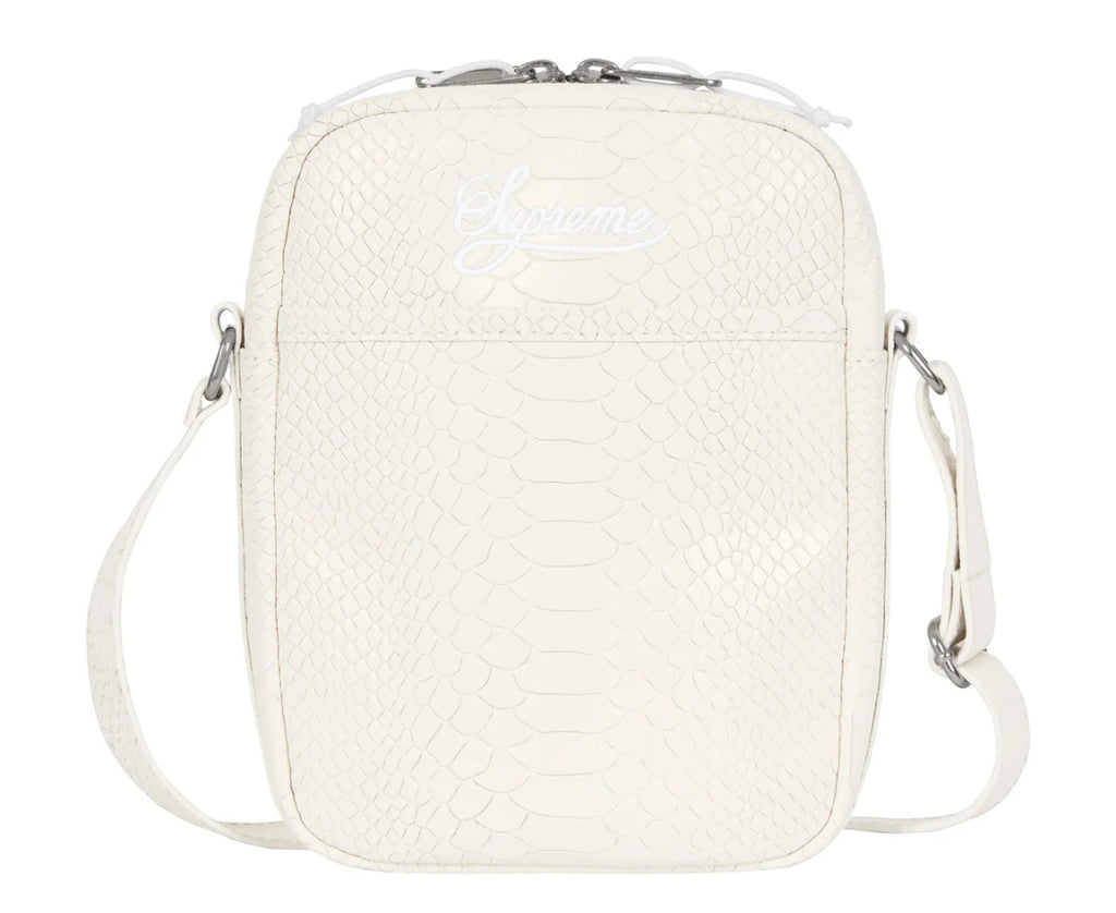 Supreme X Nike Leather Shoulder Bag White