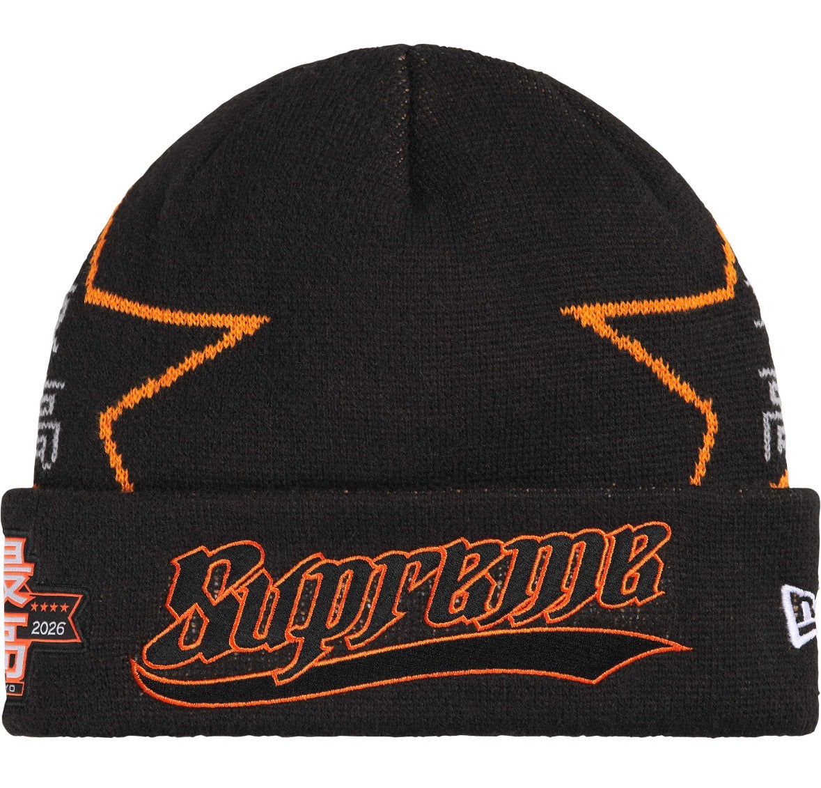 Gorro De Lana Supreme x New Era Stars Beanie Black