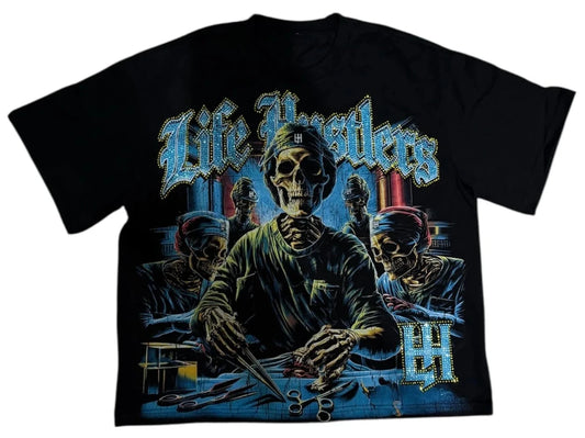 Camiseta Life Hustler Warrior Skull Doctor