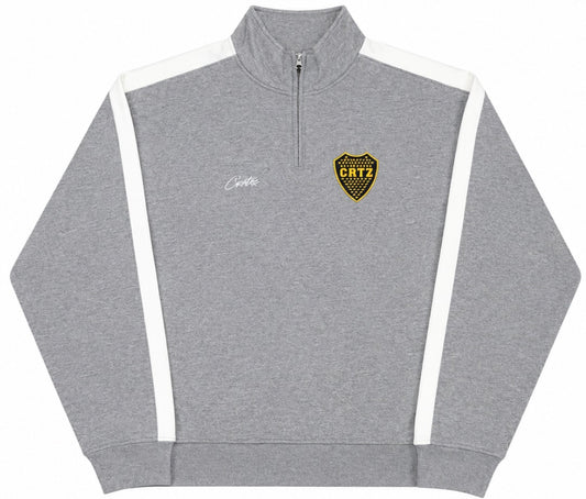 Buzo Corteiz Boca Fleece Quarter Zip Heather Grey