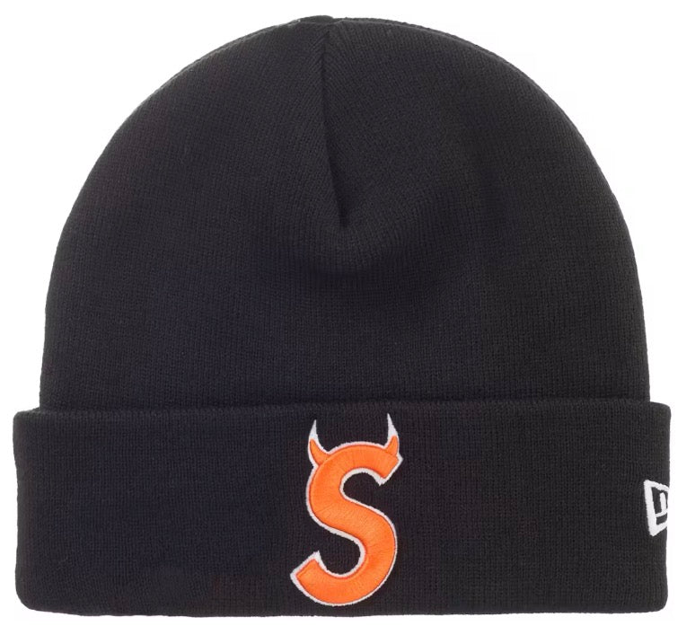 Gorro De Lana Supreme x New Era Devil S Logo Black