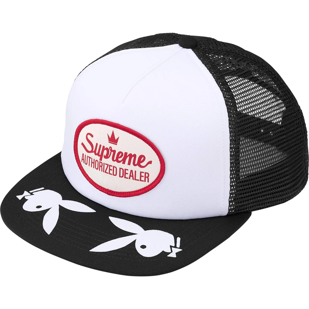 Gorro Supreme X Playboy Mesh Back 5 Panel Black