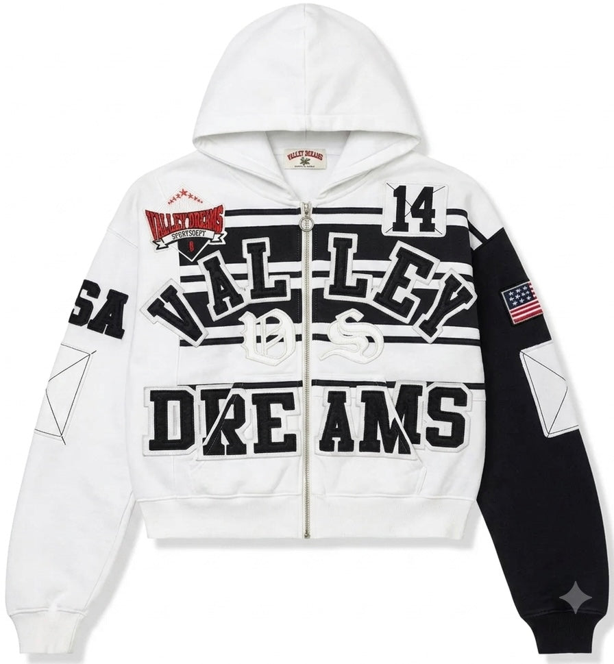 Campera Vale Forever Collage Zip Up Oreo
