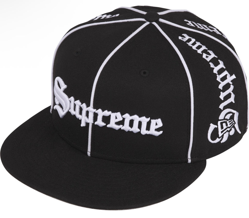 Gorro Supreme x New Era Piping Script Black