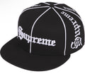 Gorro Supreme x New Era Piping Script Black