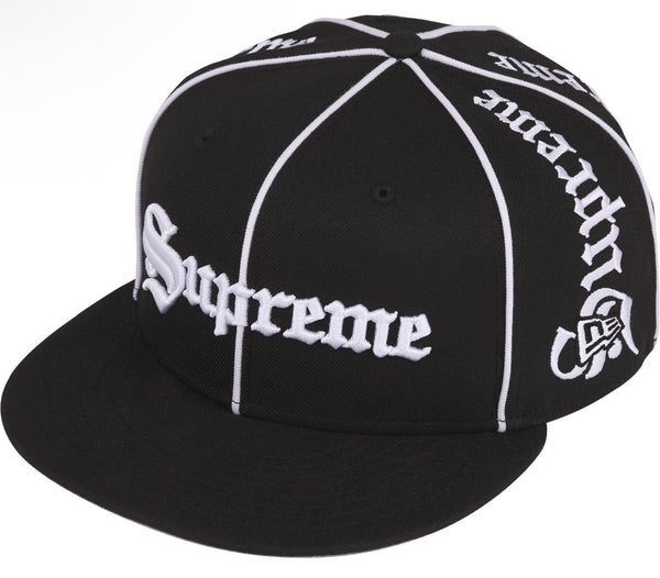 Gorro Supreme x New Era Piping Script Black