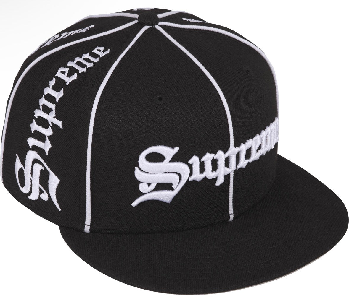 Gorro Supreme x New Era Piping Script Black