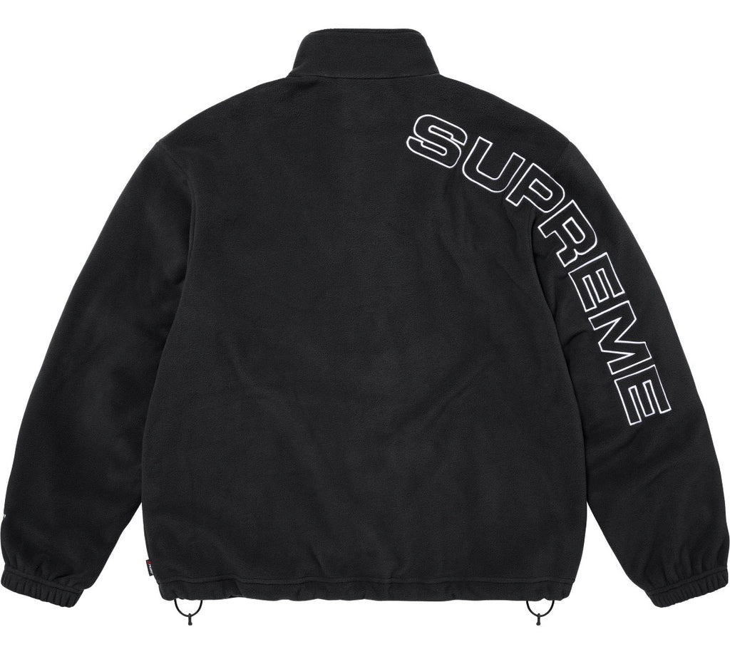 Campera Supreme Spellout Embroidered Polartec Black