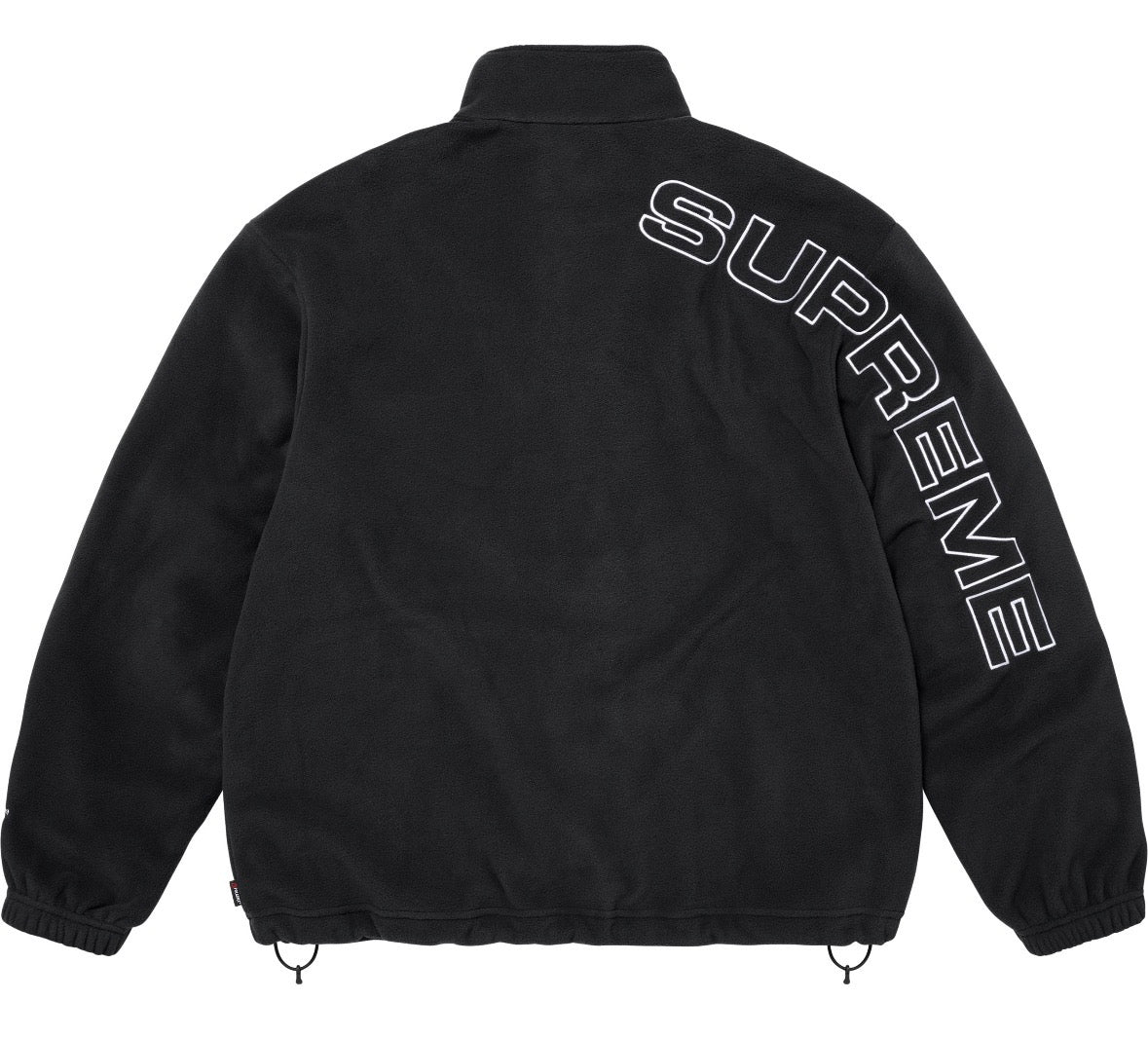 Campera Supreme Spellout Embroidered Polartec Black