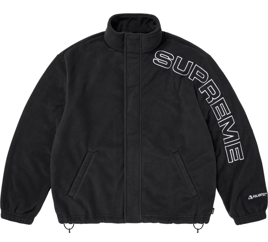 Campera Supreme Spellout Embroidered Polartec Black