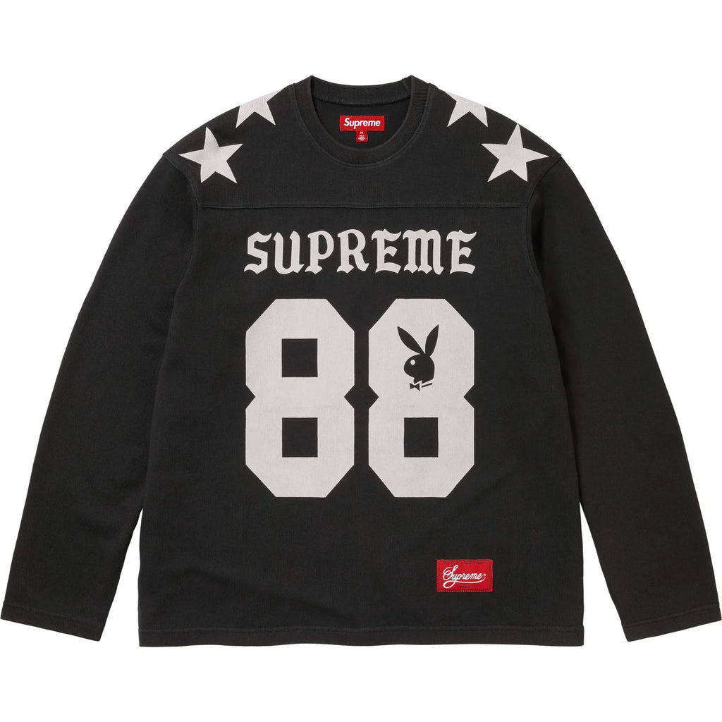 Camiseta Supreme X Playboy Manga Larga Football Black