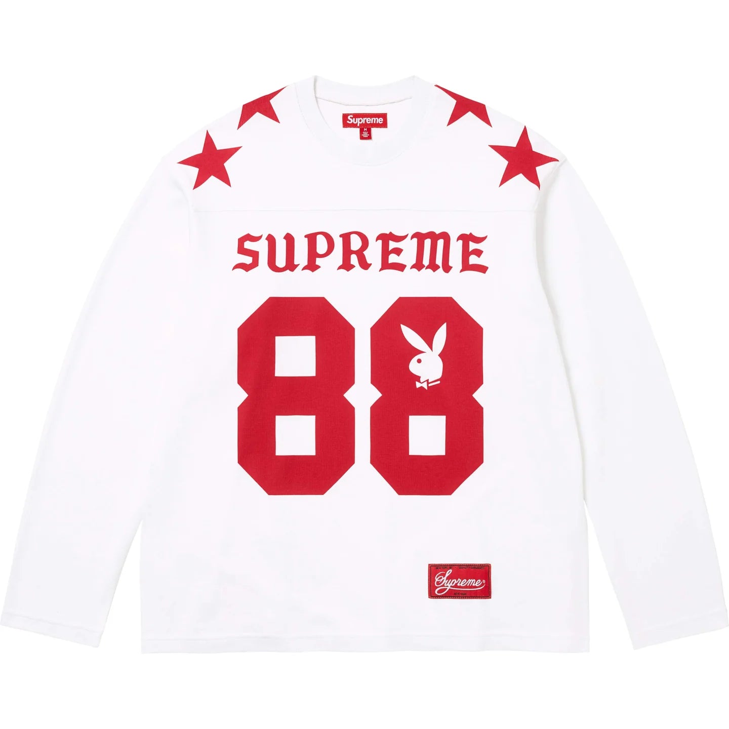 Camiseta Supreme X Playboy Manga Larga Football White