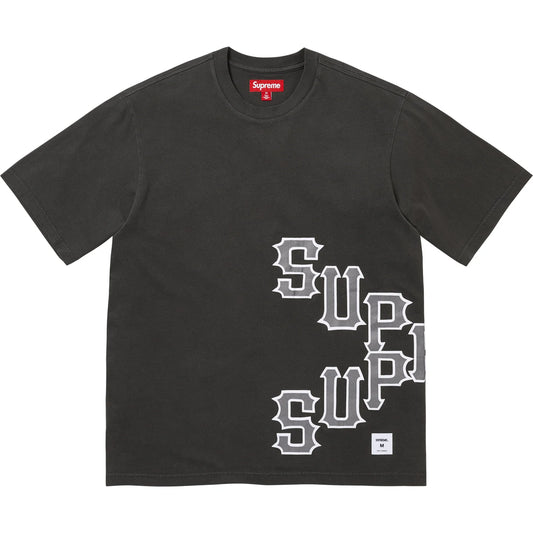 Camiseta Supreme Cracked Spellout S/S Top Washed Black