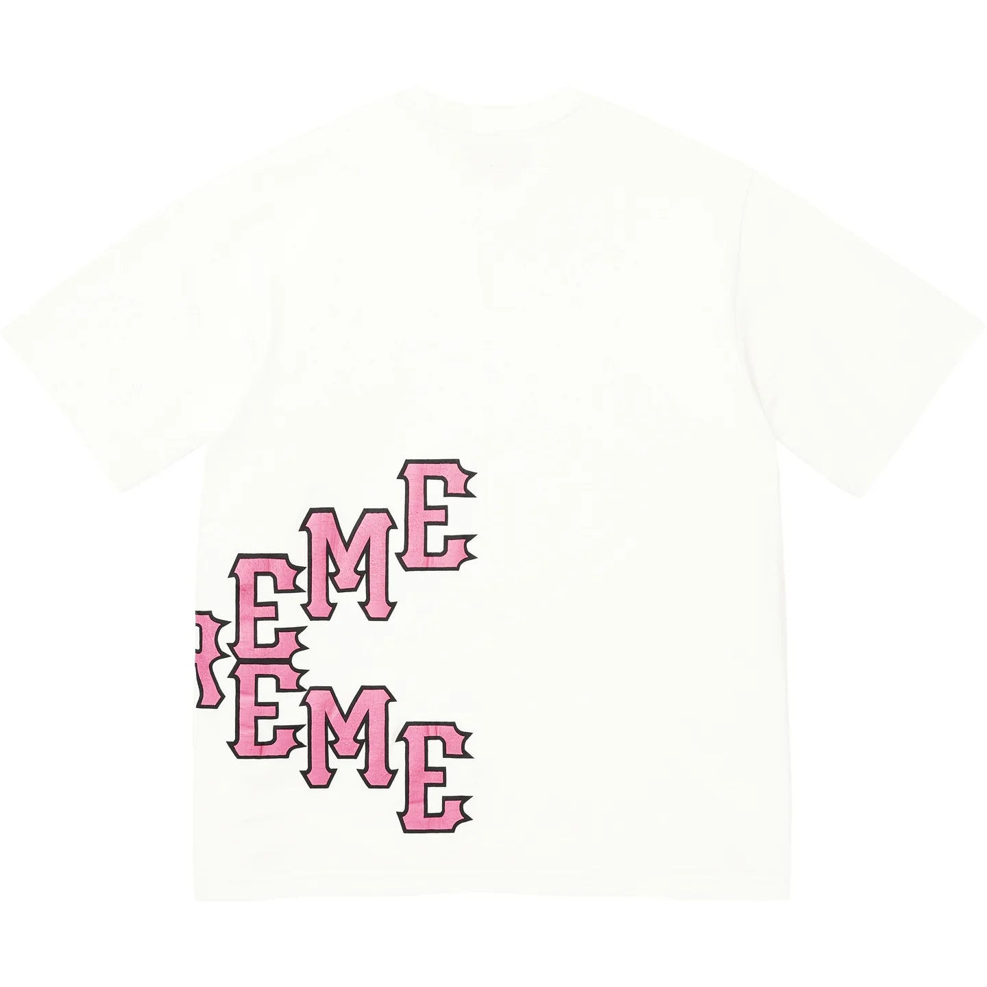 Camiseta Supreme Cracked Spellout S/S Top Washed White
