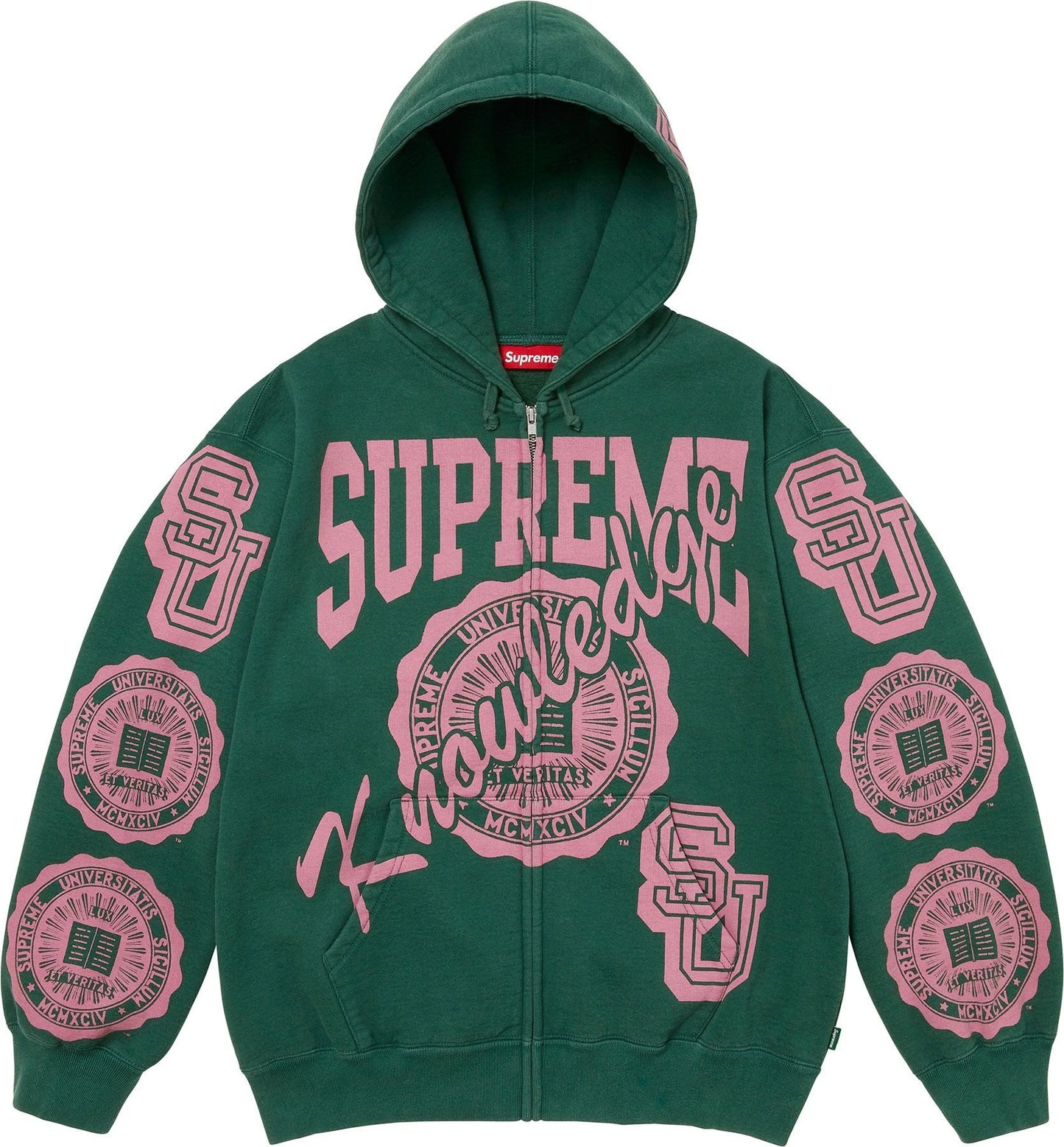 Campera Supreme Knowledge Reigns Zip Up Green