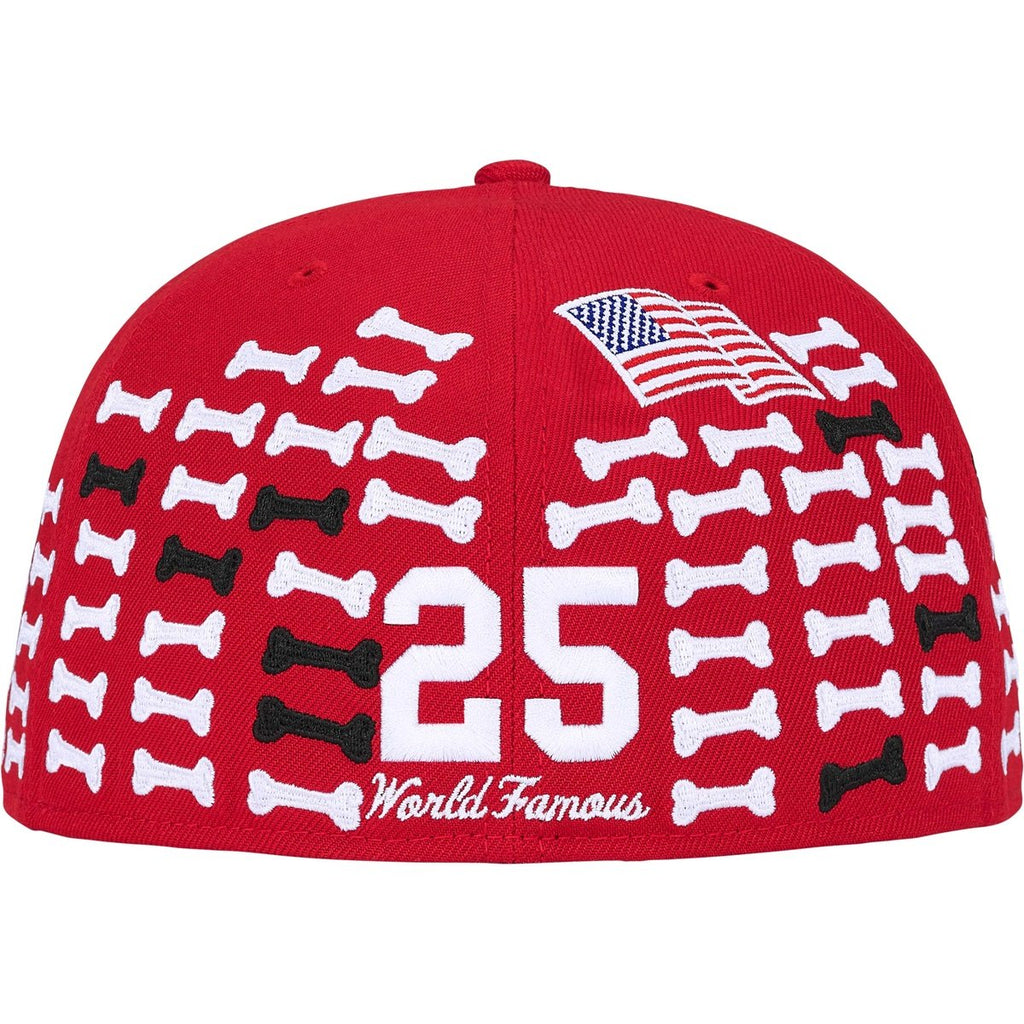 Gorro Supreme Bones Box Logo New Era Red