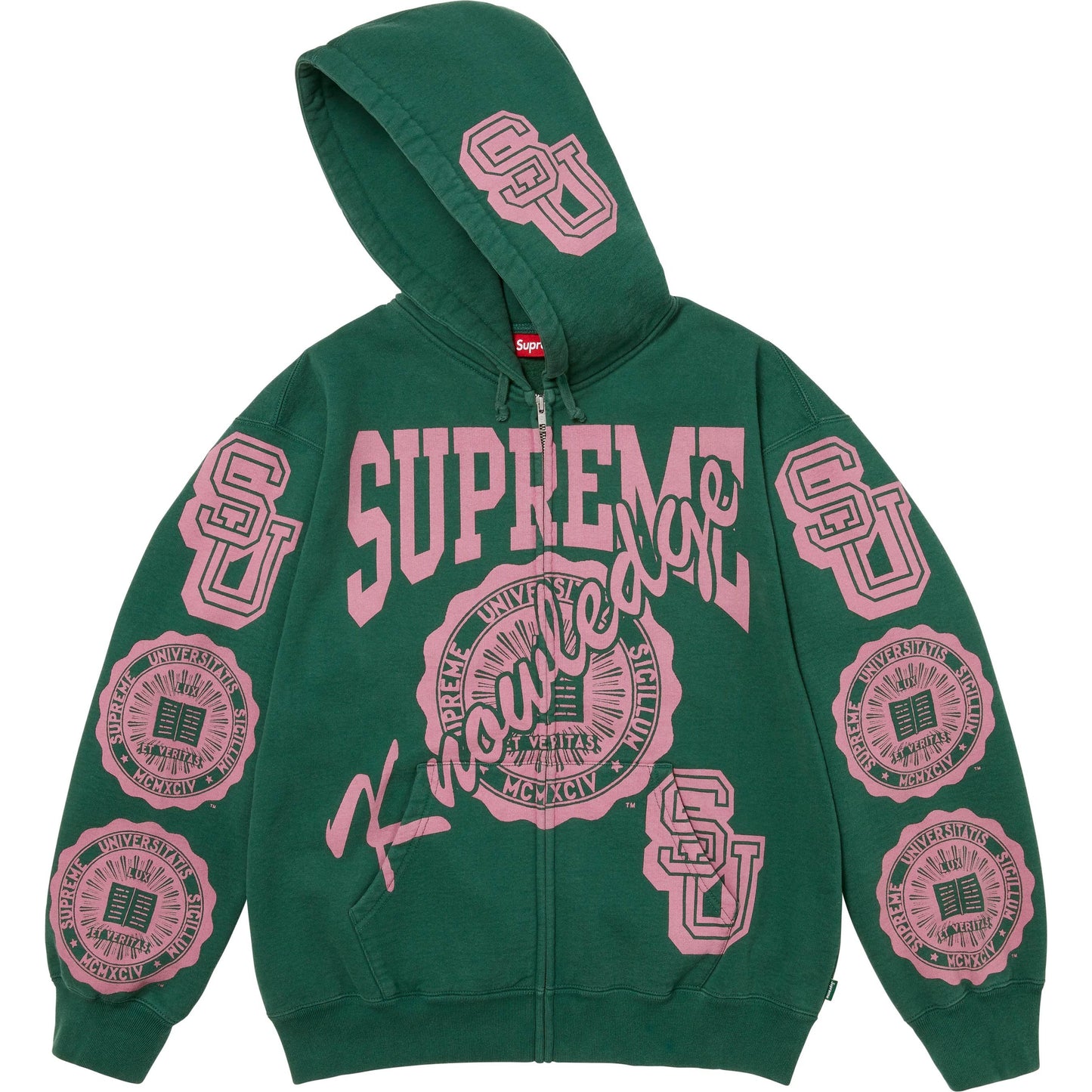 Campera Supreme Knowledge Reigns Zip Up Green