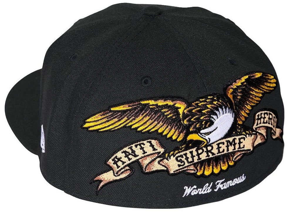 Gorro Supreme x New Era x ANTIHERO Black