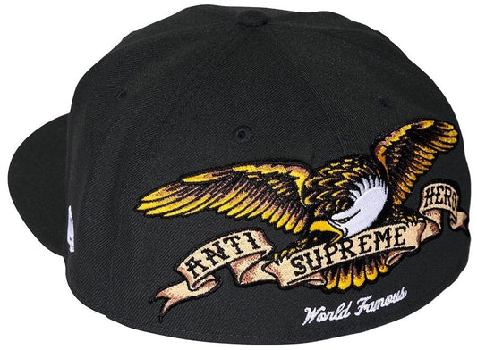 Gorro Supreme x New Era x ANTIHERO Black