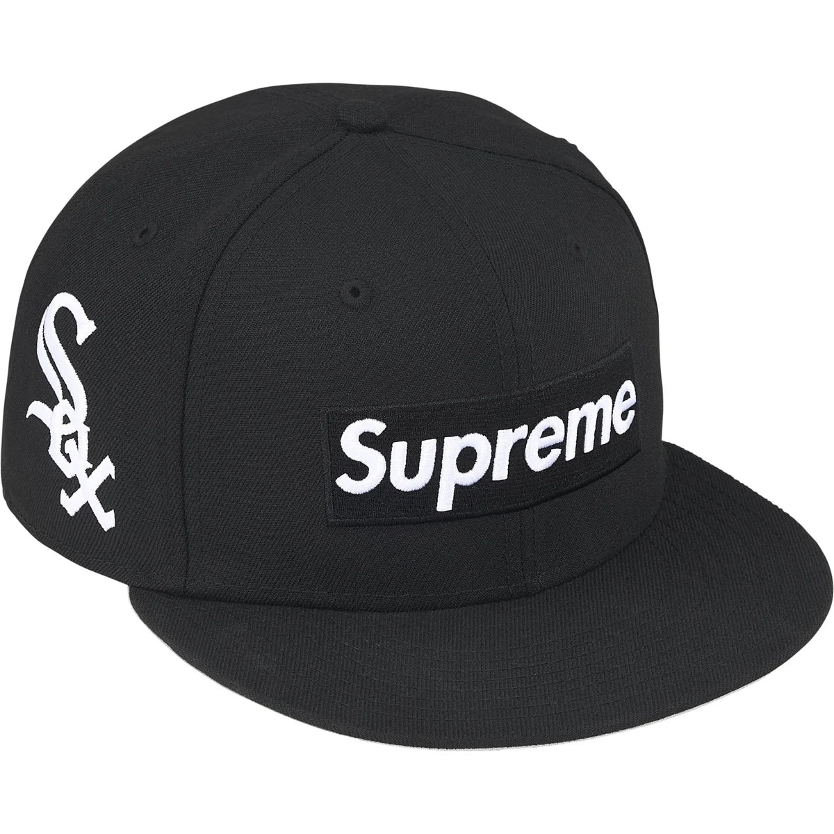 Gorro Supreme x New Era MLB Teams Box Logo White Sox Black