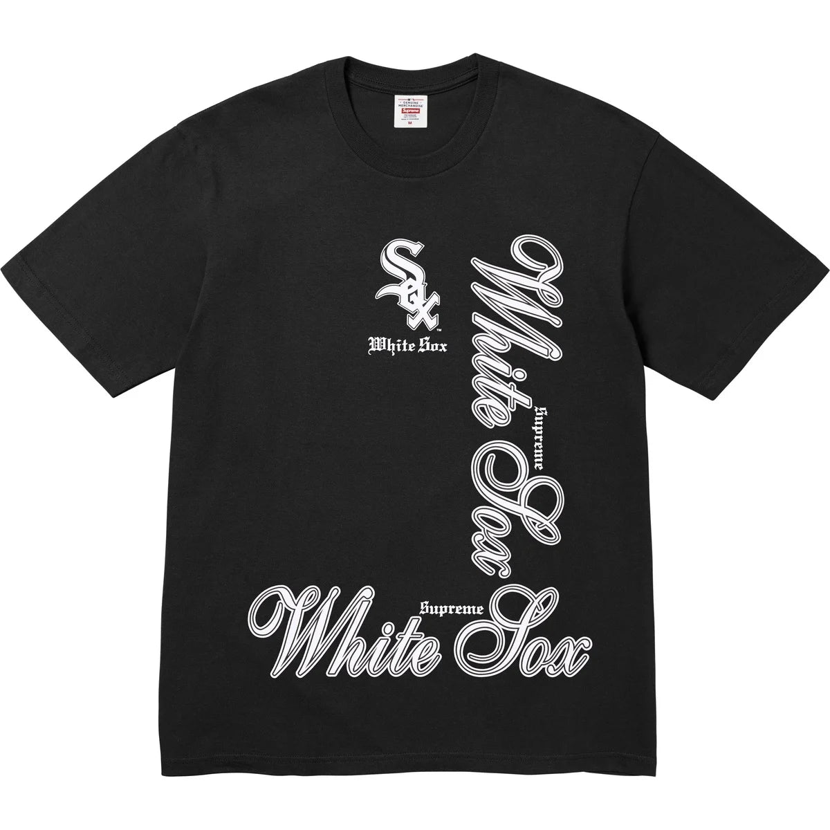 Camiseta Supreme X MLB Teams White Sox Black